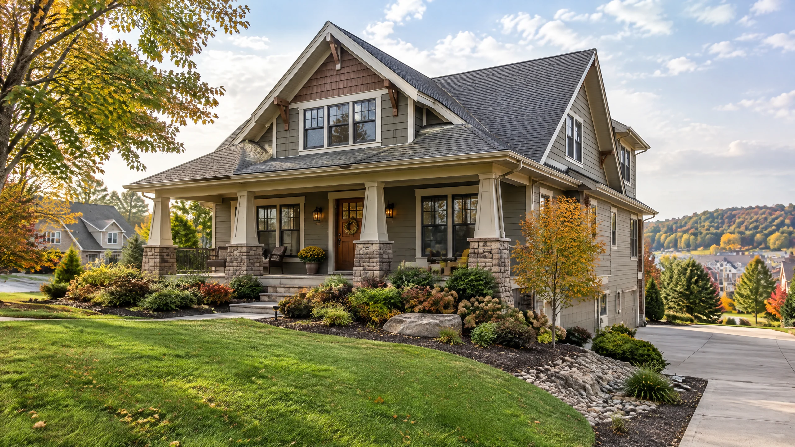 AI-generated illustration of a representative home in Anderson Township, Ohio, for Five Star home inspections