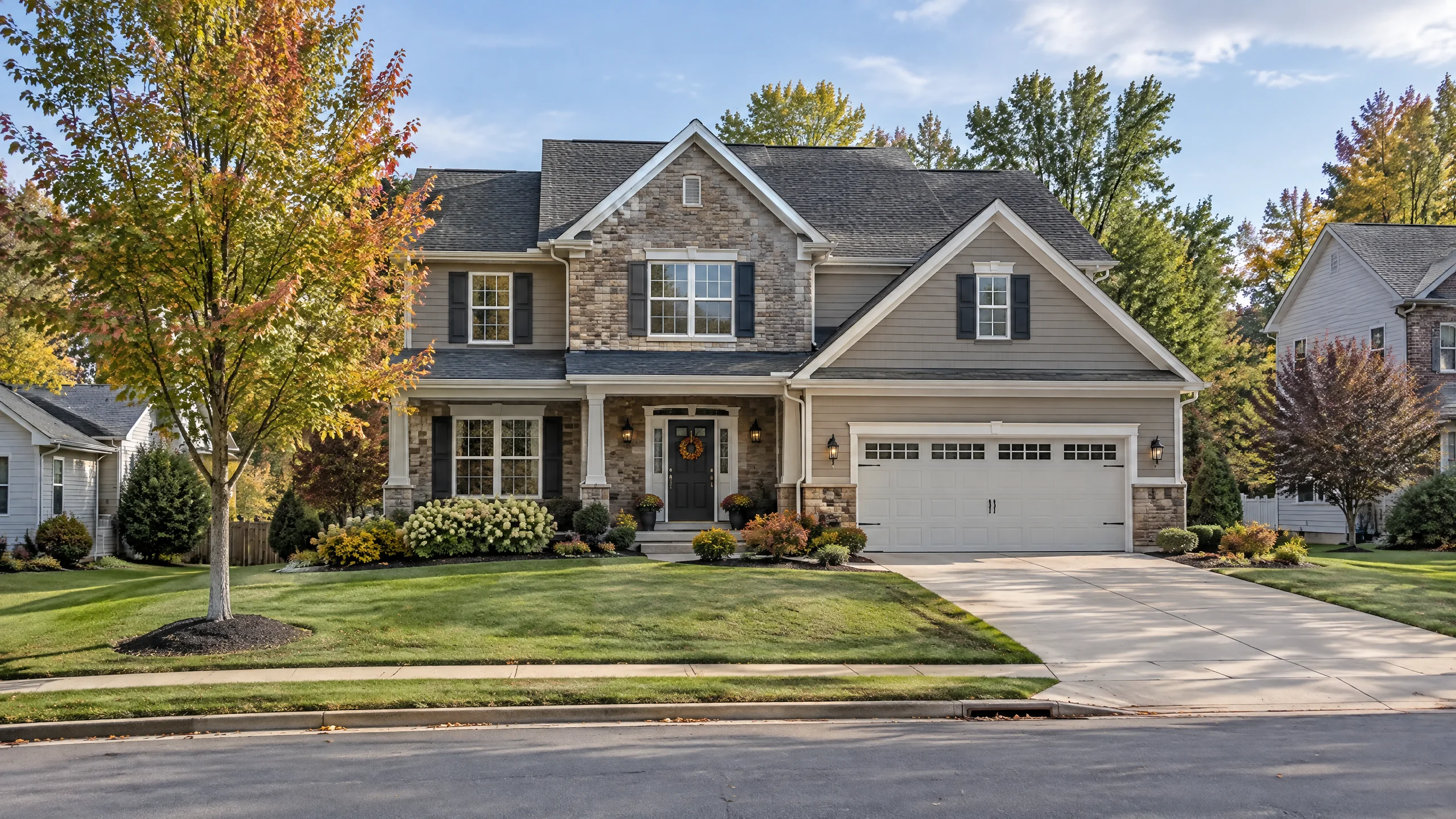 AI-generated illustration of a representative home in Delhi Township, Ohio, for Five Star home inspections