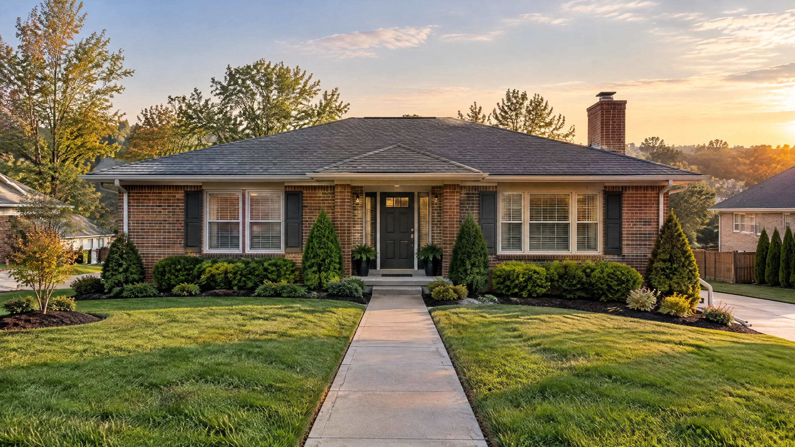 AI-generated illustration of a representative home in Highland Heights, Kentucky, for Five Star home inspections