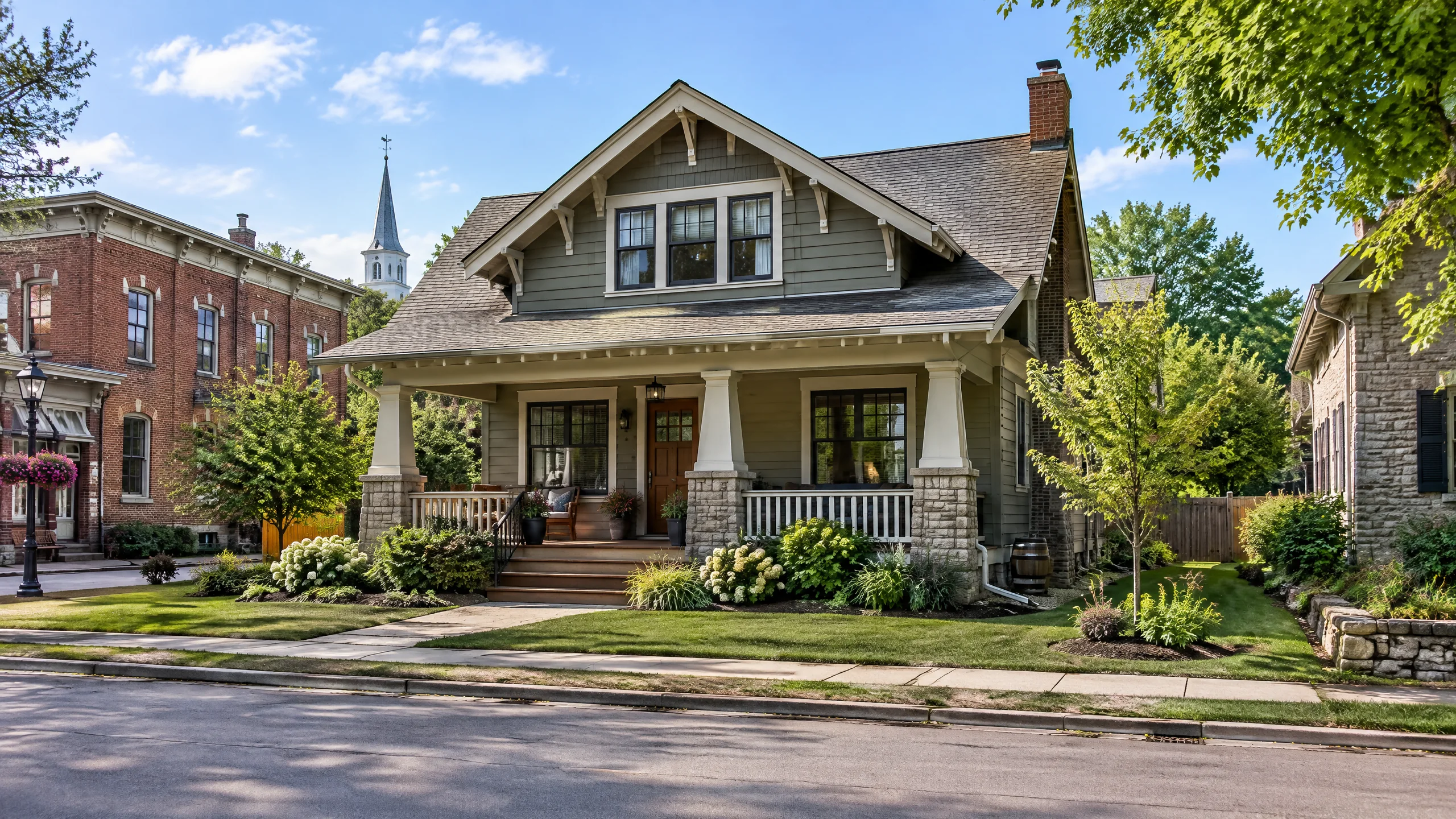 AI-generated illustration of a representative home in Waynesville, Ohio, for Five Star home inspections